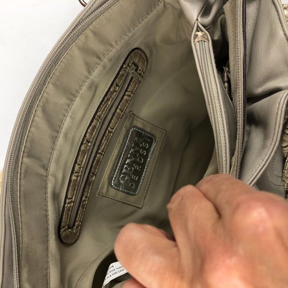 NEW - GENNA DEROSSI Vintage Snakeskin Trim Shoulder Bag Y2K Timeless - Picture 11 of 14